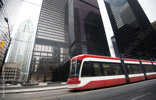 Tram streetcar in Toronto, Ontario, Canada © surangaw