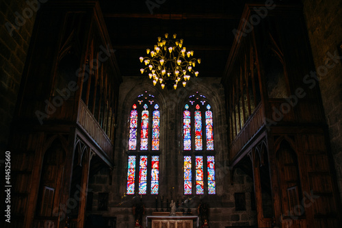 stained glass window in church