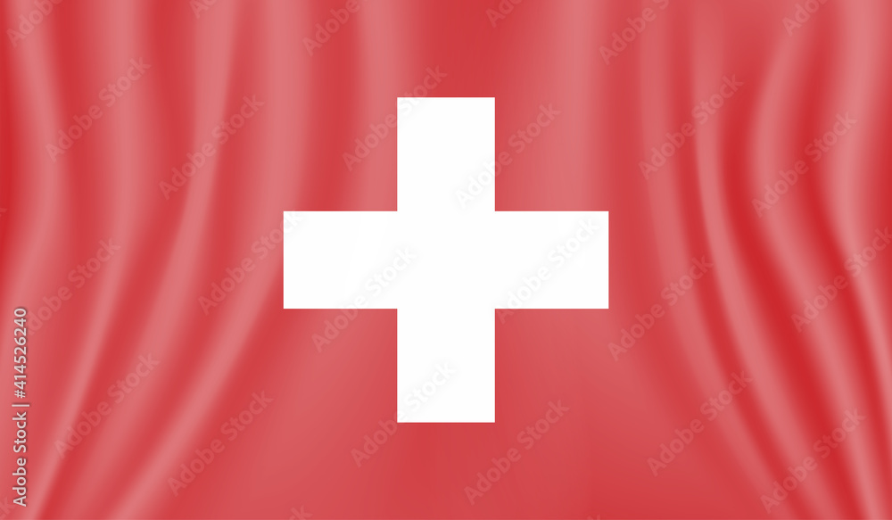 Vector illustration of Happy Switzerland National Day 01 August. Waving flags isolated on gray background. Vector illustration of Happy Switzerland National Day 01 August. Waving flags isolated on gray background.