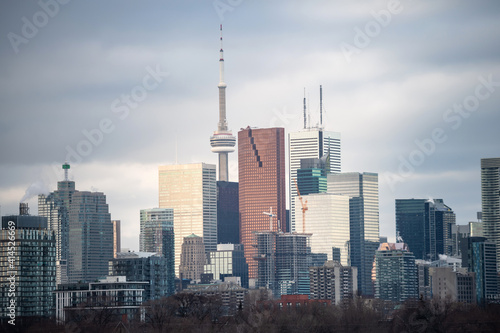 Toronto city view from Riverdale Avenue. Ontario  Canada