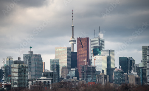 Toronto city view from Riverdale Avenue. Ontario  Canada 