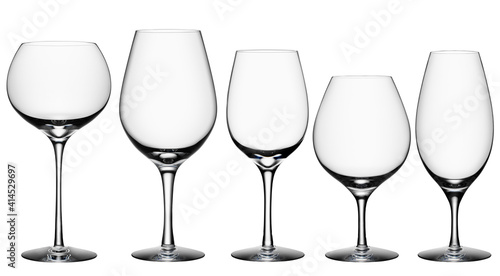 Cocktail Glass Collection isolated on white + clipping path.