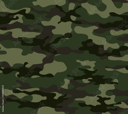 Army camouflage green background, trendy design. Ornament. Vector graphics