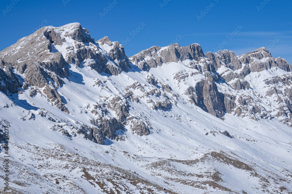 spectacular views of the mountains and winter in the middle toros turkey