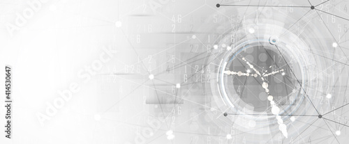 Quantum processing. Deep learning artificial intelligence. Future new technology  for business or science presentation