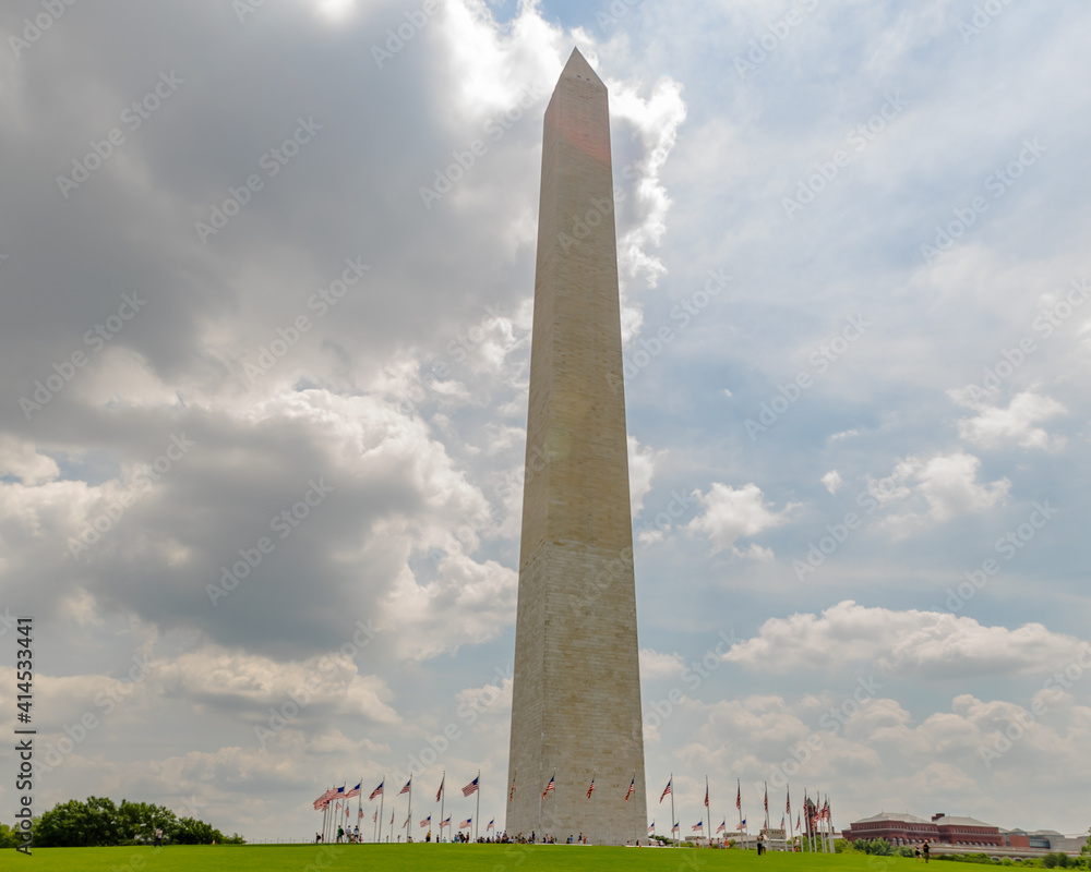 The Washington Monument honoring America's first president