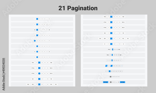 Web UI kit blue pagination for your website