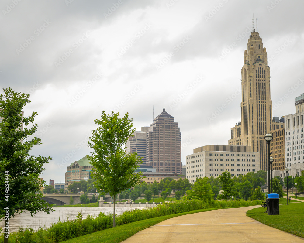 Columbus from the river walk