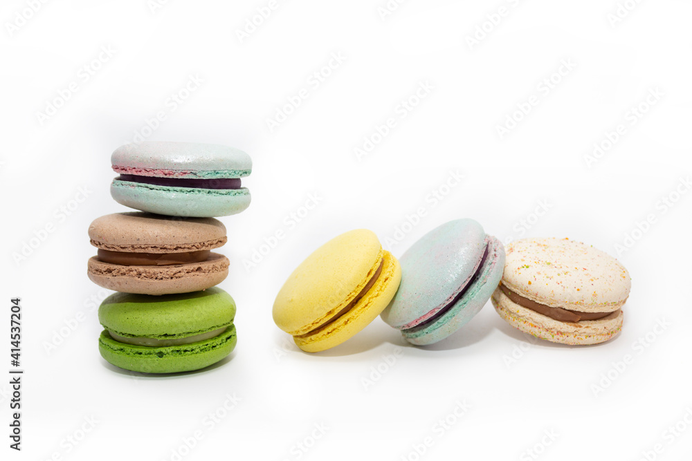 French crash macarons. Colorful macaroons. Airy macaroons French crash macarons. Colorful macaroons. Airy macaroons
