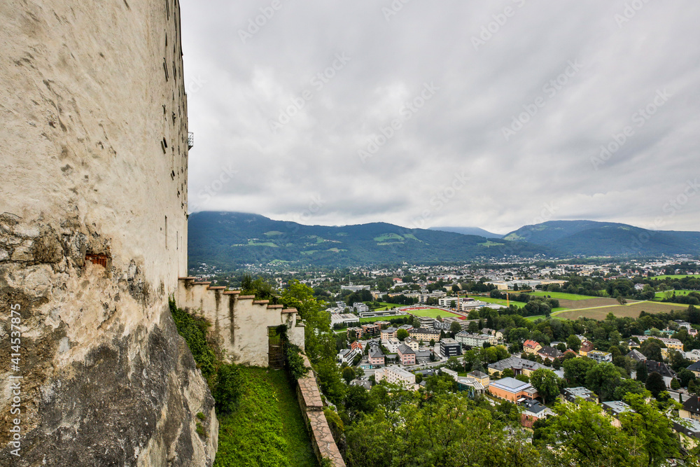 Europe, Austria, Salzburg City Center (UNESCO World Heritage Site), A view of Salzburg from Hohensalzburg Fortress