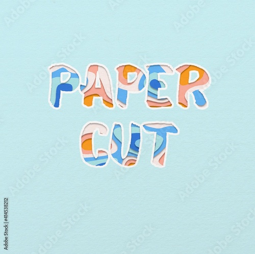 paper cut effect text