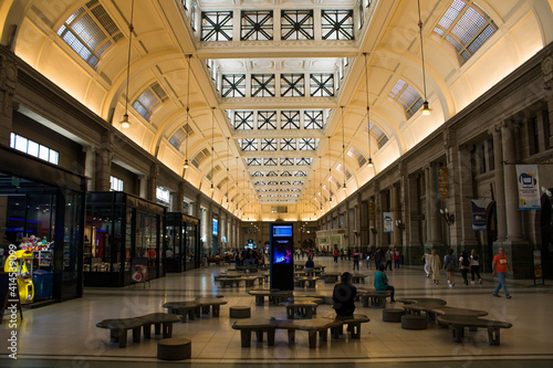 Central hall of Retiro railway station in Buenos Aires, Argentina photo