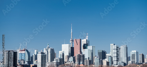 Toronto city view from Riverdale Avenue. Ontario, Canada  © surangaw