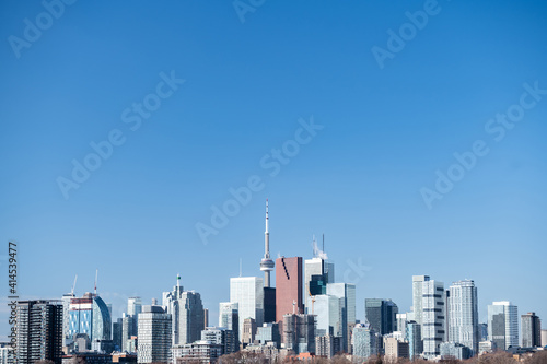 Toronto city view from Riverdale Avenue. Ontario, Canada 