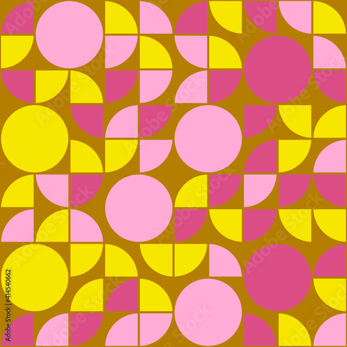 Quarter pink yellow color pattern. Pink Yellow quarters pattern. Vector.