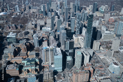 Aerial view of Toronto city skyline, Canada © surangaw