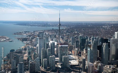 Photography Aerial view of Toronto city skyline, Canada