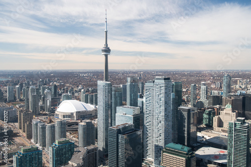 Aerial view of Toronto city skyline  Canada