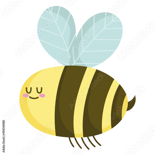 cute cartoon bee insect animal isolated style