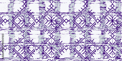 Ikat geometric folklore ornament with diamonds. Tribal ethnic vector texture. Seamless striped pattern in Aztec style. Folk embroidery. Indian, Scandinavian, Gypsy, Mexican,  african rug