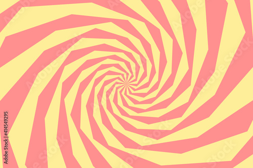 Vector abstract illustration of swirl, vortex pattern. Trendy background in op art style, optical illusion.