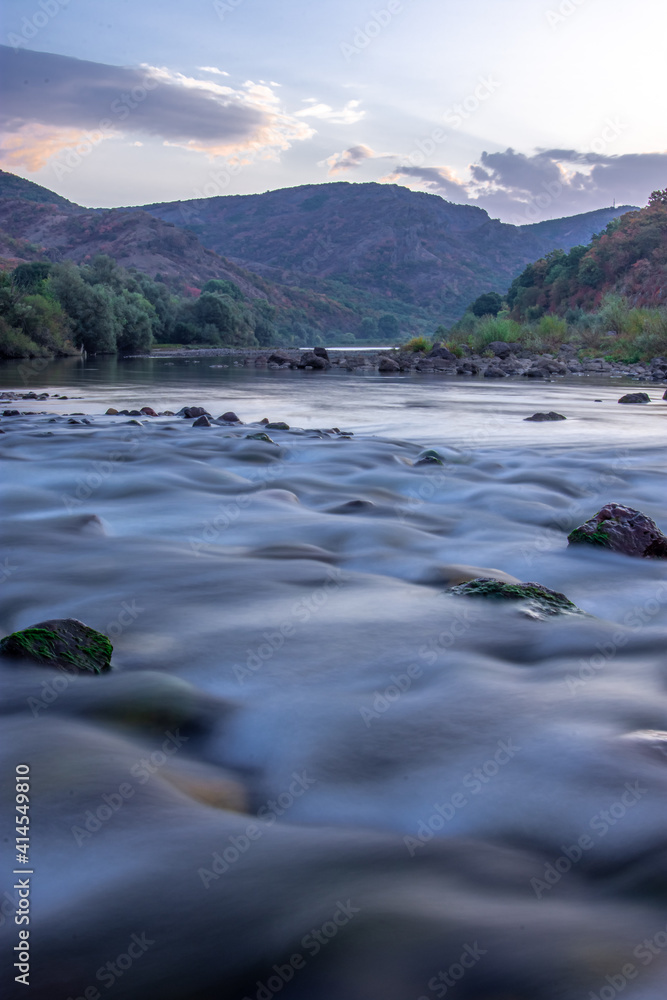 Autumn morning at river Arda, East Rhodopes