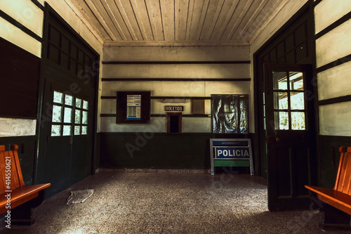 Wallpaper Mural Old ticket office and waiting room of the railway in a town in Argentina Torontodigital.ca