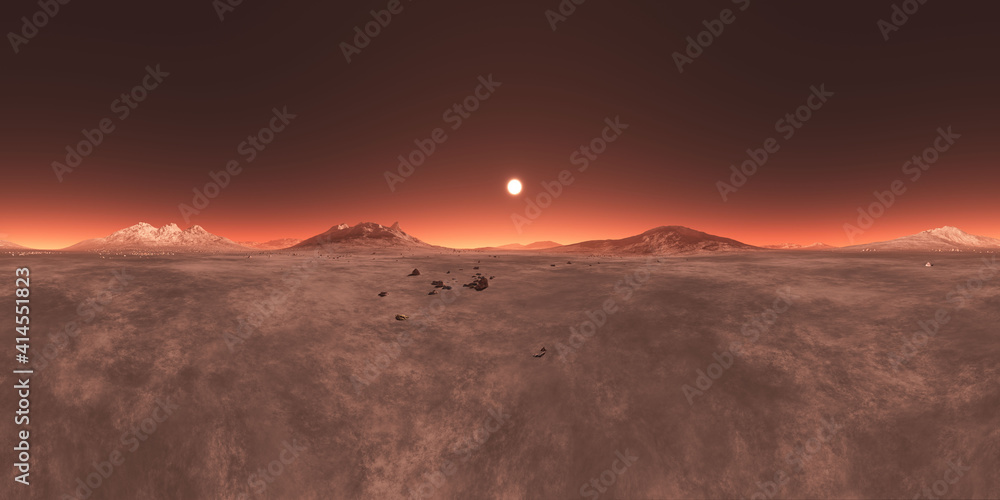 Obraz premium Mars HDRI Panoramic Map