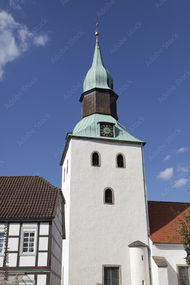 Tower Of The St. Nikolai Church In Bad Essen, Osnabrück Country, Germany