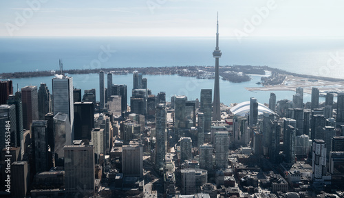 Photography Aerial view of Toronto city skyline, Canada