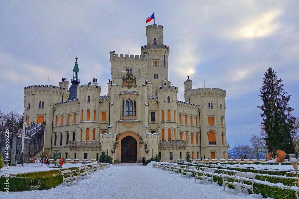 Hluboka castle, South Bohemia, Czech Republic.