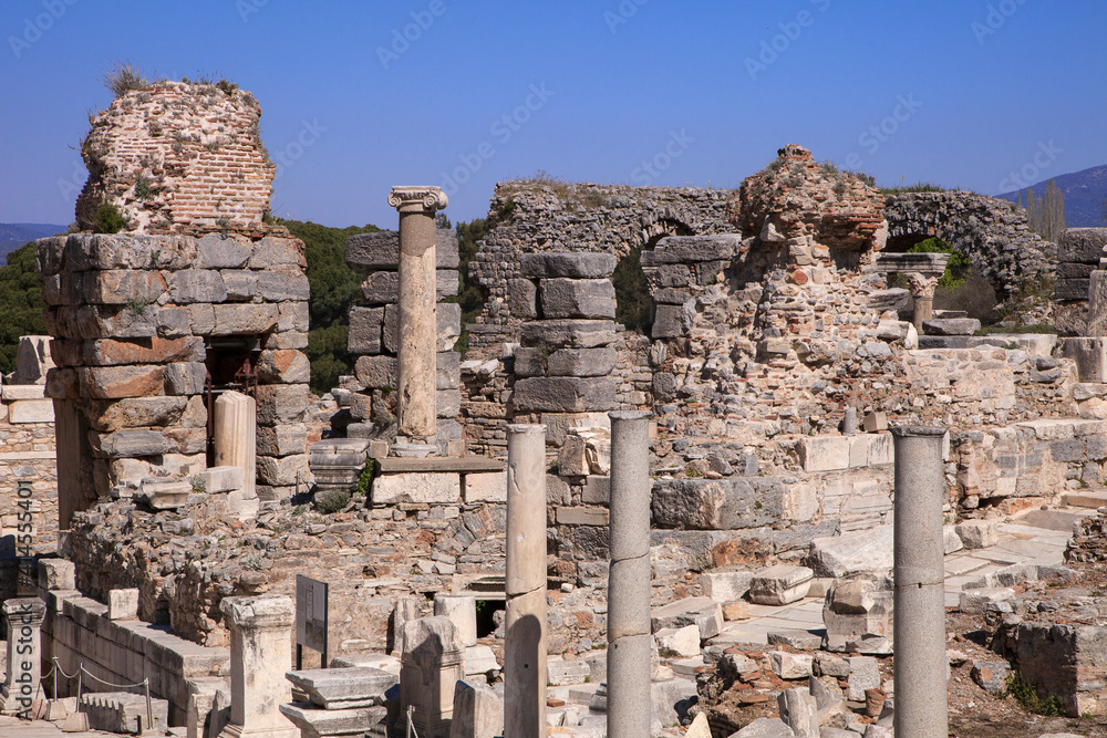 Turkey, Ephesus. Ruins of ancient city.