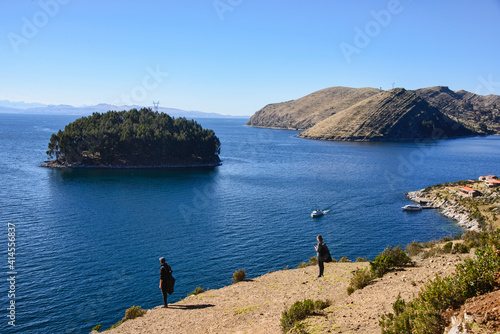 Panoramic view of Lake Titicaca from Isla del Sol, Bolivia photo