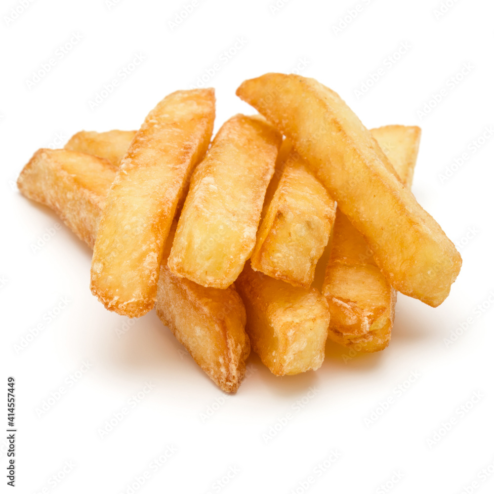 French Fried Potatoes isolated on white background French Fried Potatoes isolated on white background