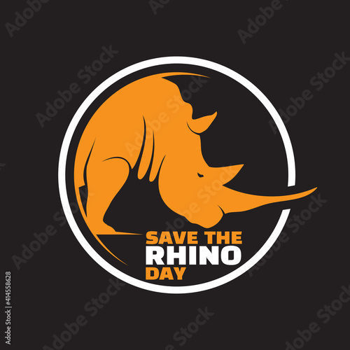 Save The Rhino Day lettering design