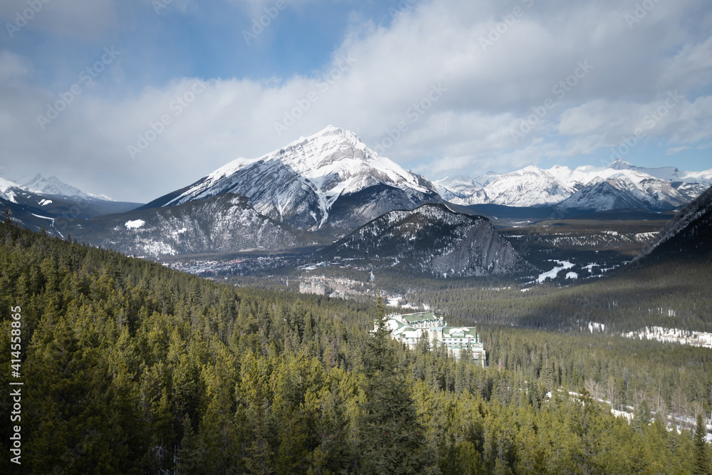 Beautiful landscape in Banff national park in Winter. Banff national park, Alberta, Canada