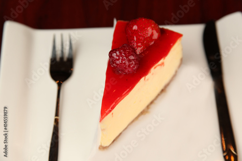 Piece of Strawberry Cheesecake