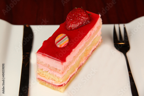 Piece of Strawberry Cake