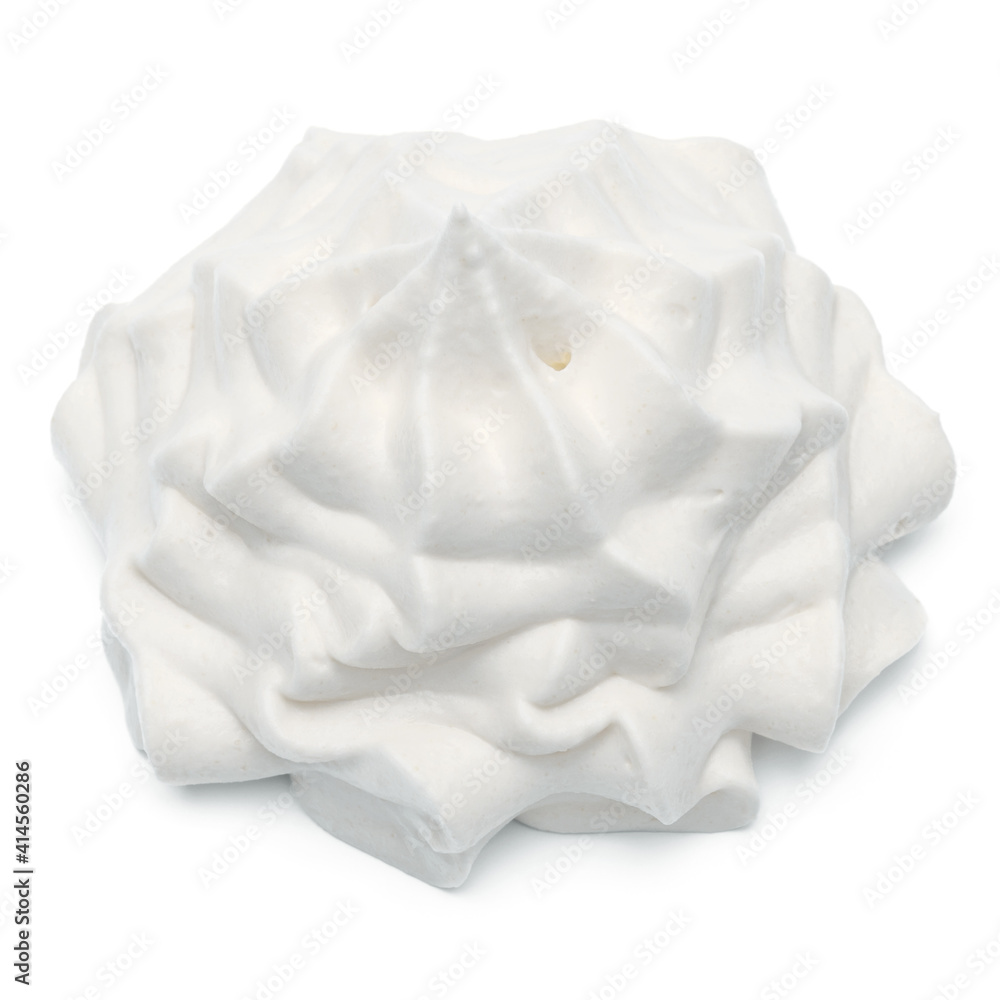 Whipped cream swirl isolated on white background cutout Whipped cream swirl isolated on white background cutout