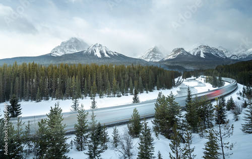 Morant's curve Banff national park, Alberta Canada  © surangaw