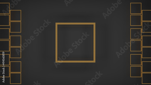 frame on a wall gold