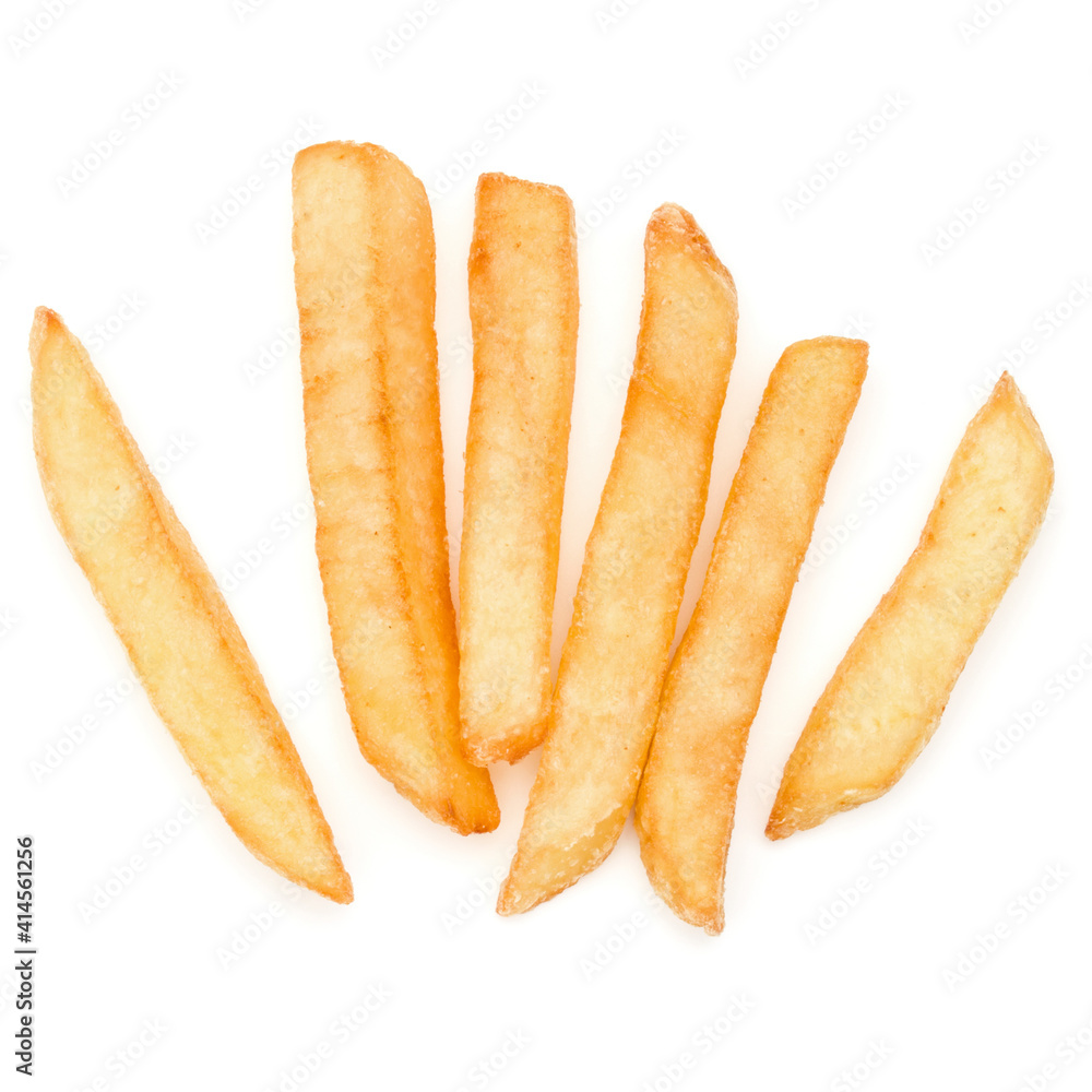 French Fried Potatoes isolated on white background French Fried Potatoes isolated on white background