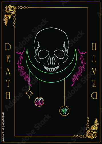 
the illustration - card for tarot - The Death Card.