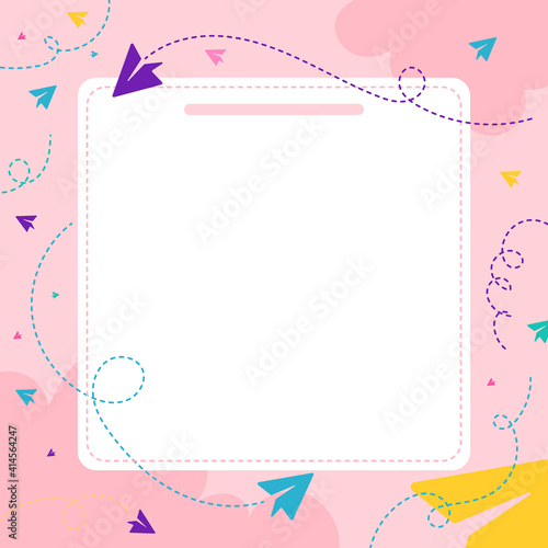 Blank Note Paper with a colorful background, ready for your message. Vector illustration. © Sifa