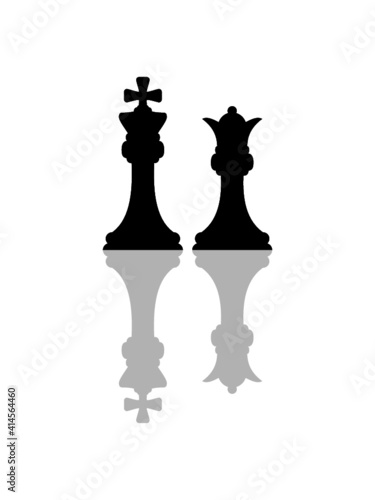 Gespiegelt Dame König 