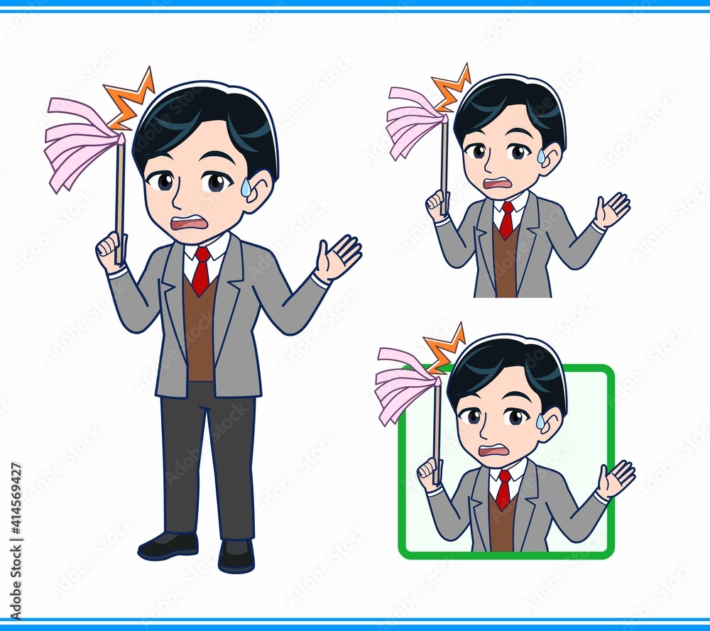 Male teacher in a gray jacket Male teacher in a gray jacket