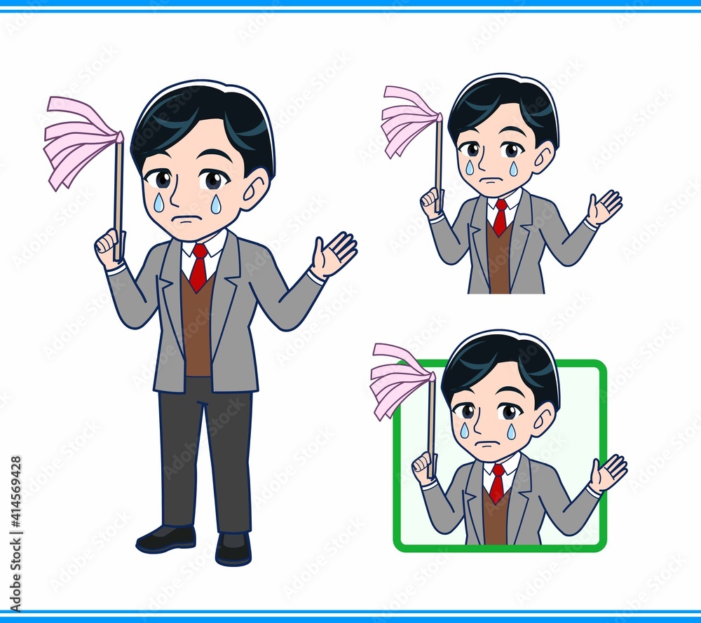 Male teacher in a gray jacket Male teacher in a gray jacket