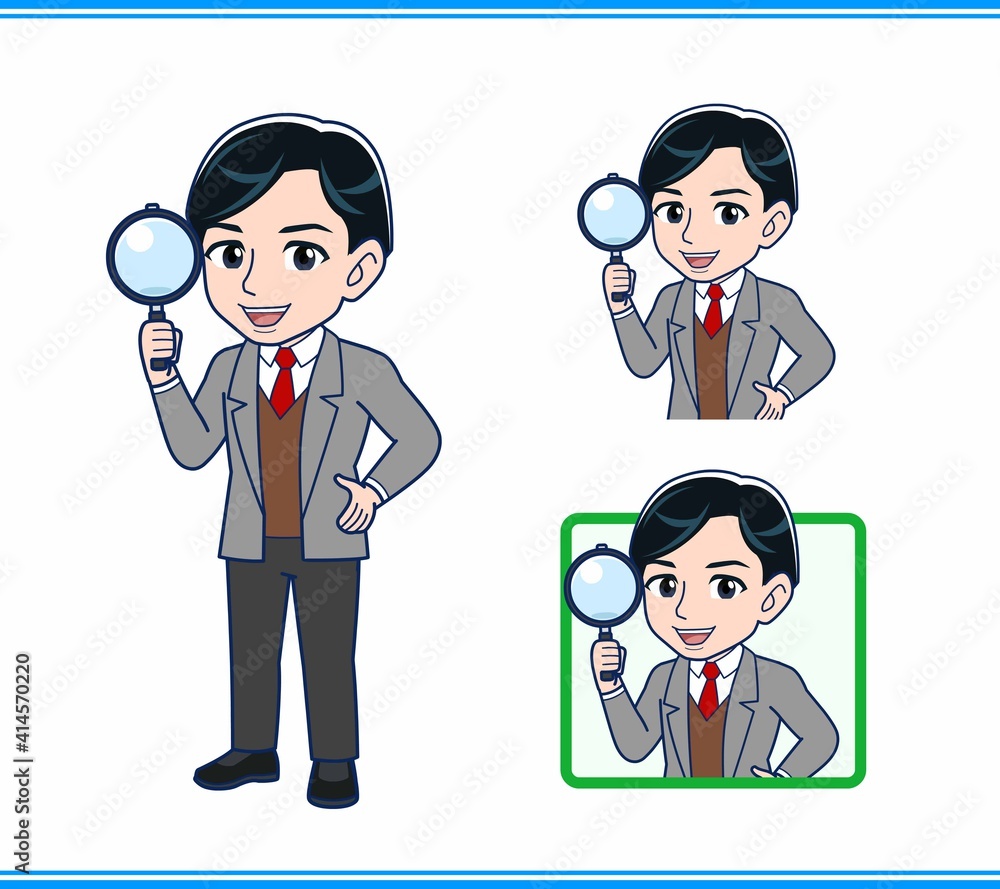 Male teacher in a gray jacket Male teacher in a gray jacket