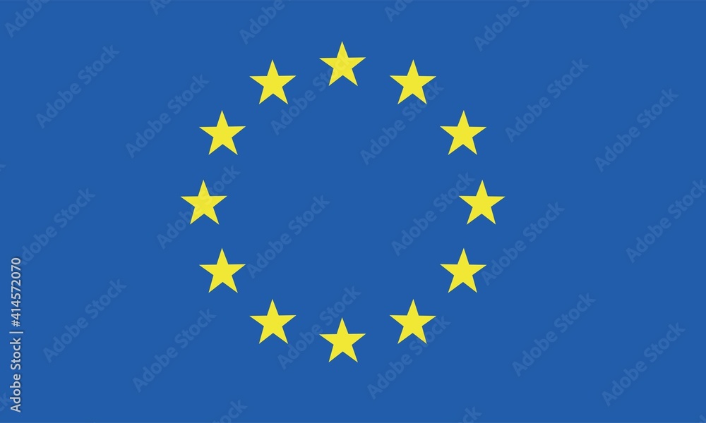 Vector illustration of emoticon of the European Union flag Vector illustration of emoticon of the European Union flag