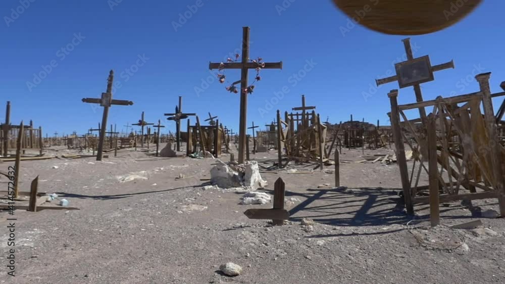 forgotten crosses, cemetery in the middle of a desert forgotten crosses, cemetery in the middle of a desert